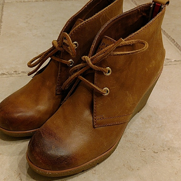 Sperry Shoes - Sperry leather wedge ankle boots 7.5